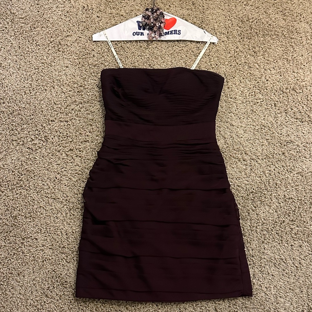 Dillards plum cocktail dress